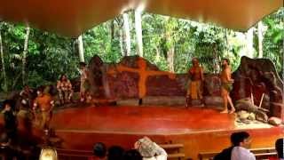 preview picture of video 'Aborigonal tribal dance at Rainforestation in Kuranda Queensland Australia'