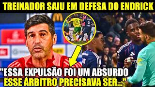 🚨NOSSA! OLHA COMO TREINADOR DO LYON REAGIU A EXPULSÃO DO ENDRICK!