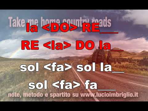 Take me home country roads - karaoke notazionale