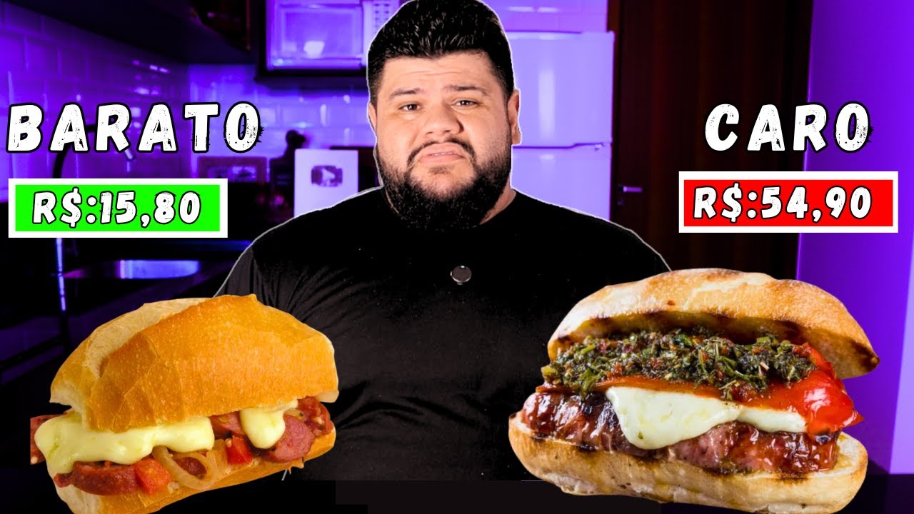 Pão com Linguiça Caro vs Barato
