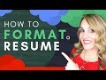 How to Format a Resume FAST - Example Resume Template