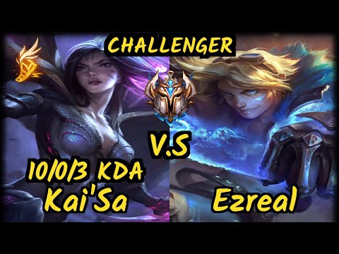 Hans Sama (KAI'SA) vs EZREAL - 10/0/3 KDA BOTTOM ADC CHALLENGER GAMEPLAY - EUW
