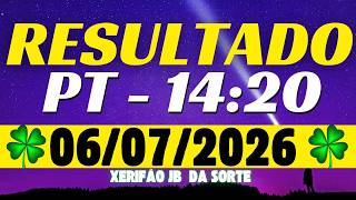 Resultado do jogo do bicho ao vivo PT - 14:20 - 06-07-2026