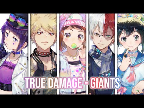 『 Nightcore 』↬True Damage - Giants (Lyrics)