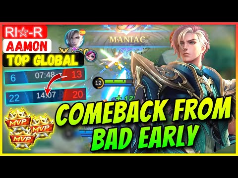 REVENGE MANIAC, Comeback From Bad Early [ Top Global Aamon ] RI☆-r - Mobile Legends Gameplay Build