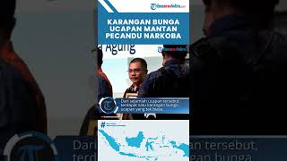Unik! Berderet Karangan Bunga Ucapan dari Para Mantan Pecandu Narkoba di Halaman BNNP Sultra