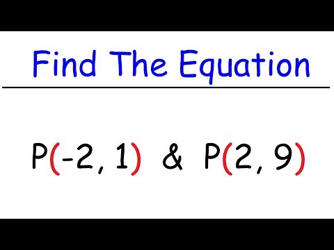 How To Find The Equation of a Line Given Two Points