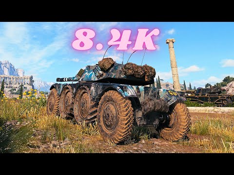 Panhard EBR 105 good tactics bring victory 8.4K Damage  World of Tanks Gameplay (4K)