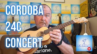 Video thumbnail for Got A Ukulele Reviews - Córdoba 24C Concert Ukulele by GotAUkulele