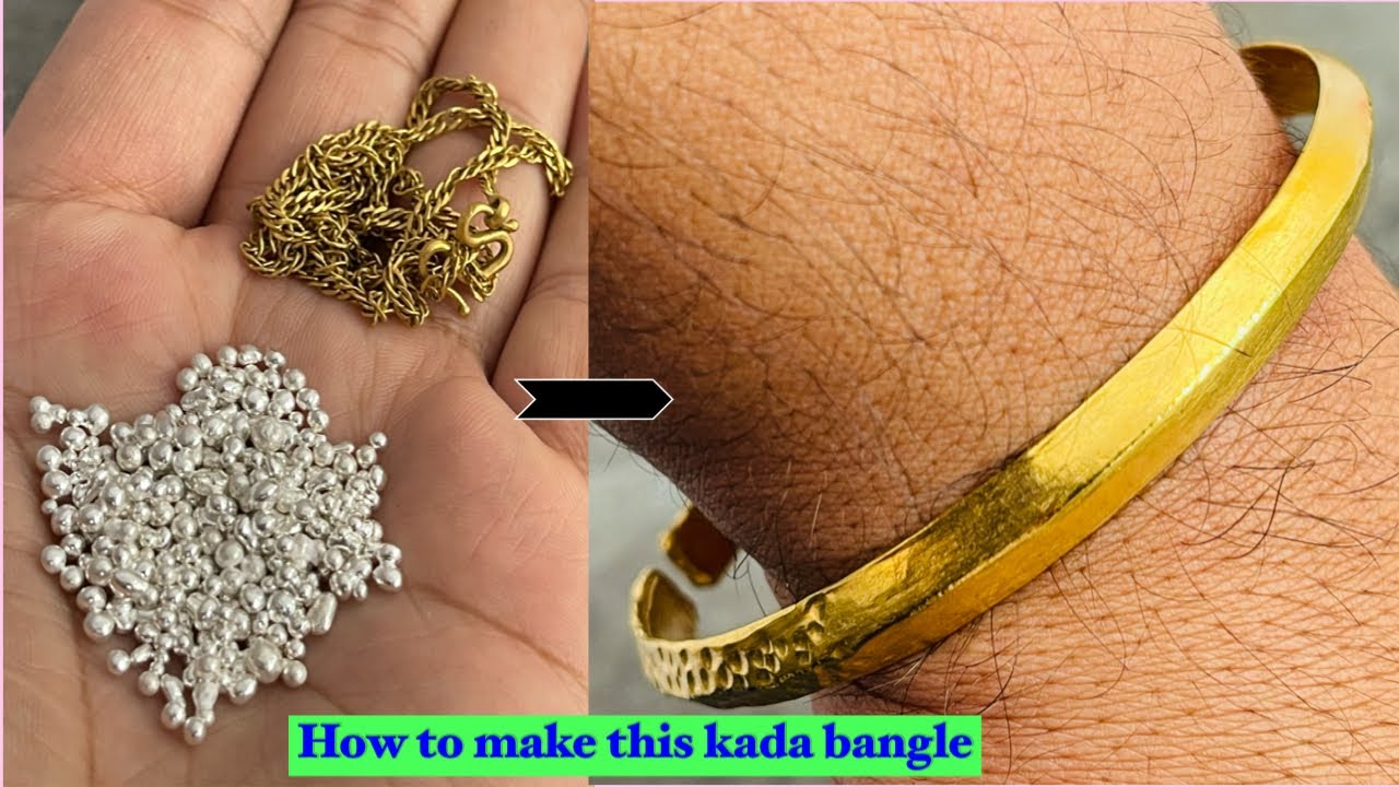 Watch video How KADA Bangle are Made | INSIDE SILVER OUTSIDE GOLD🤫 Now How KADA Bangle are Made | INSIDE SILVER OUTSIDE GOLD🤫