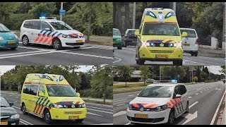 preview picture of video 'DME Alarm + A1 Ambulance + 2x PRIO 1 Politie Venlo (HD)'