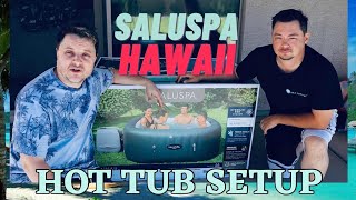 [Problem Solved]NEW PORTABLE SPA! Bestway Saluspa Hawaii Setup!