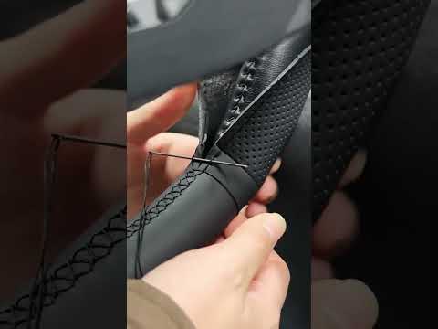 Install steering wheel cover #sewing #install #wheelcover #wheels #car #diy #automobile#oem #cheap