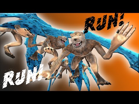 SURVIVE FROM FLYING - FIRE - TENTACLE WEREWOLF - Animal Revolt Battle Simulation