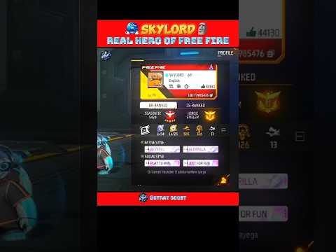 SKYLORD - HERO OF FF 🥺❤️‍🩹. #freefire #ffshorts #gameplay #skylord #raistar #hacker #ajjubhai #viral