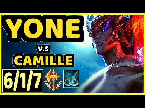 KIIN (YONE) vs CAMILLE - 6/1/7 KDA MID GAMEPLAY - KR Ranked GRANDMASTER