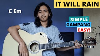 EASY GUITAR CHORDS (It Will Rain - Bruno Mars) (Guitar Tutorial) Simple Chords!