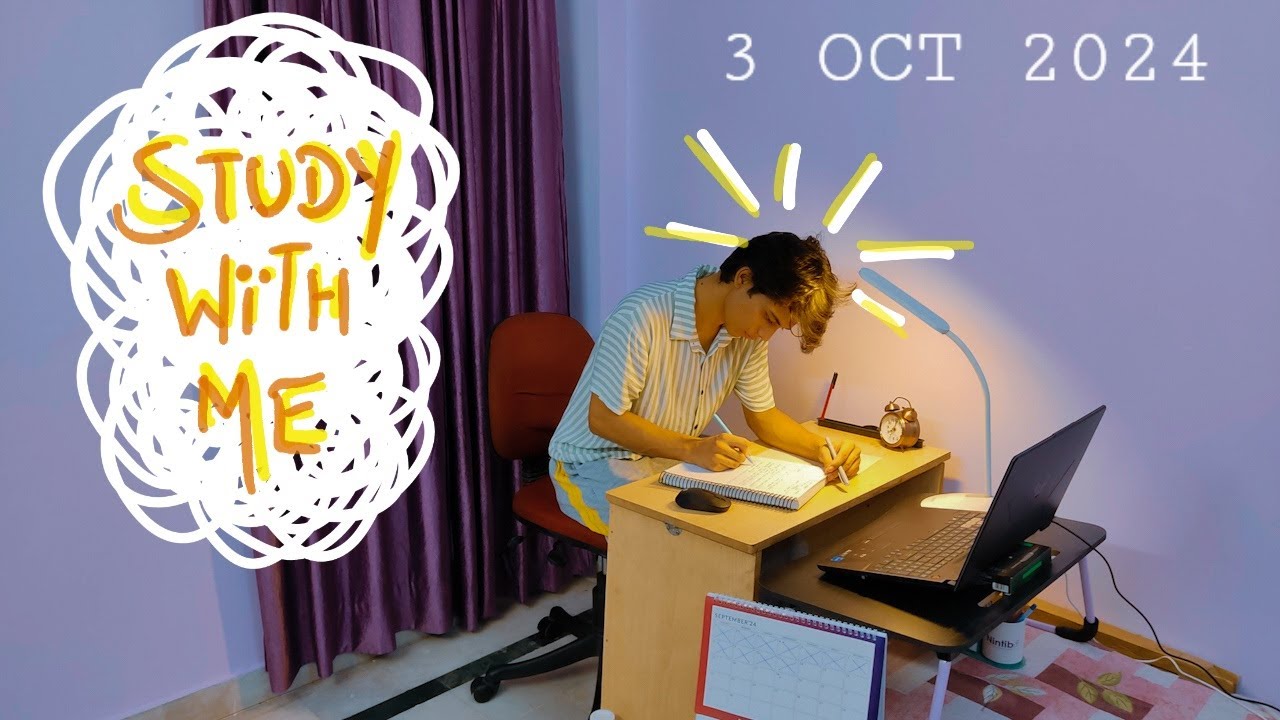 Study With Me | 3 Hours | Pomodoro 50 - 10 | No Music | Rain Sound