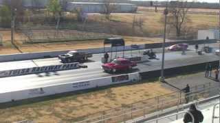 My big wheelie at Tulsa Raceway Park Chris Smith wheelstand Red 1978 Nova in HD