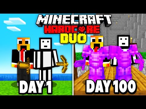 We Survived 100 Days In Hardcore Minecraft - Duo Minecraft Hardcore 100 Days