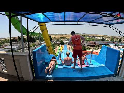 DARE TO SPLASH?! FUN Waterslide Adventure at Europe’s LARGEST Water Park Aquaparadise in Nessebar