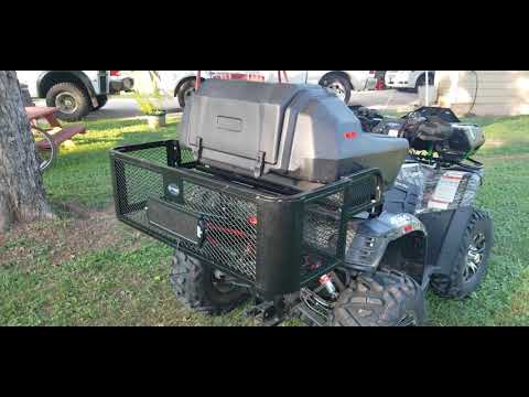ATV Rear Seat Cargo Storage Box With Titan Cargo Basket