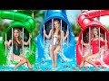 Emerald Girl, Ruby Girl and Dimond Girl in Real Life! Extreme Hide and Seek Challenge in Water Park!