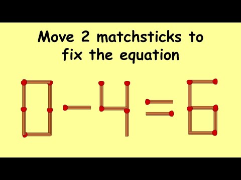 Fix 0-4=6 | Match Stick Puzzles part 37 | Puzzles with Answer