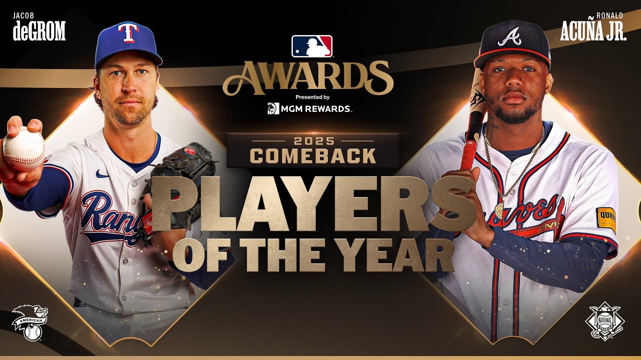 Ronald Acuña Jr. and Jacob deGrom win 2025 Comeback Players of the Year! 👏