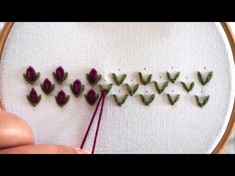 Gorgeous Border Handwork Embroidery Design | Step-by-Step Lazy Daisy Flower Tutorial