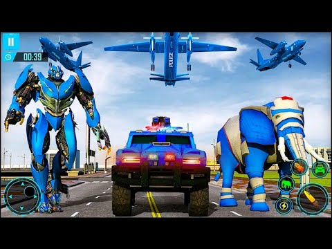 Elephant Car Robot Transform: Robot Truck Airplane Transportation Game - Android Gameplay