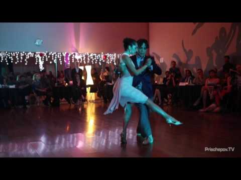  Mariana Dragone  and  Gaston Torelli  are  dancing  to  a  tango  at  Moscow Tango Holidays  in  2017