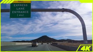 Midday Drive Castle Rock to Colorado Springs (I-25 South Moderate Traffic POV)