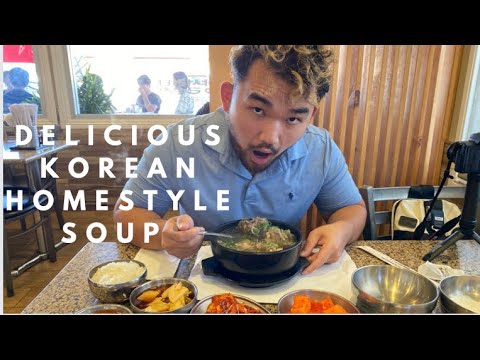 Giant Don-Katsu (fried pork cutlet) beef rib soup and amazing Cuban bakery in Buena Park, California