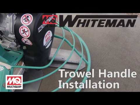 MQ Whiteman Walk Behind Power Trowel Handle Installation