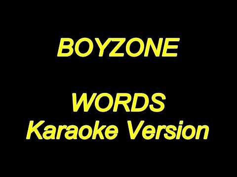 Boyzone - Words (Karaoke Lyrics) NEW!!