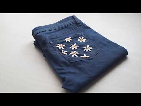 Bordado Flores - Jeans