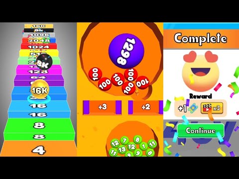 2048 Challenge | Number Master | Number Run | Ball Run 2048 | Merge Number Rush | Digs & Balls | 3D