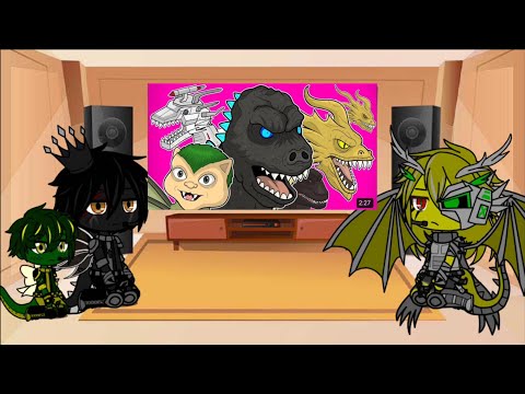 The Kaiju react to Godzilla Vs. King Ghidorah The Musical Animated Song || Gacha club ||