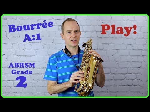 BOURREE by Handel Grade 2 Saxophone PLAY-ALONG ABRSM A:1