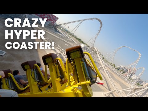 Flying Aces Back Row Wing Seat POV Ferrari World INTENSE Intamin Roller Coaster