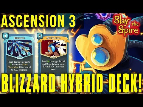 BLIZZARD HYBRID DECK! - ASCENSION MODE 3 THE DEFECT [Slay The Spire]