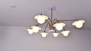 Modern Aura Chandelier White Scenario Shows