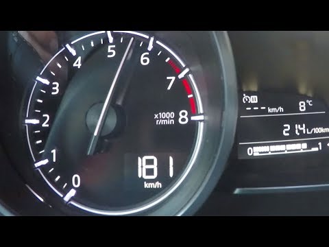 2017 Mazda3 SKYACTIV-G 120 MT 0-100 kmh kph 0-60 mph Tachovideo Beschleunigung Acceleration