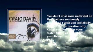 Craig David   -You Don t Miss Your Water(lyrics)
