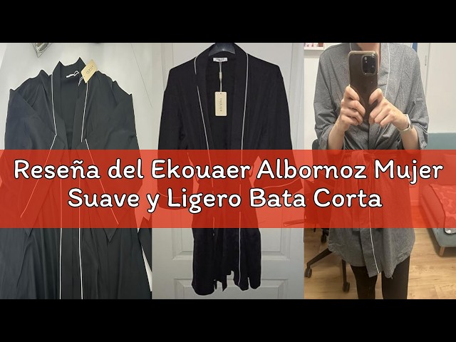 Vídeo relacionado con Brandsseller Albornoz Señora y Caballero Algodón Tejido de Nido de Abeja ligero Bata de Casa Unisex - Antracita XXXL