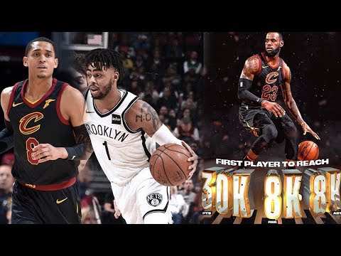 D'Angelo Russell VS Jordan Clarkson! LeBron INSANE 30K PTS 8K AST 8K REB! Cavs vs Nets!