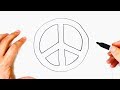 How To Draw Peace Symbol Peace Symbol Easy Draw Tutorial