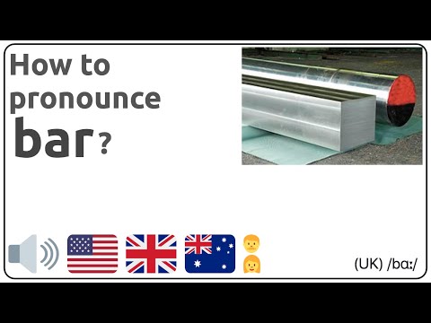 How to pronounce bar in english? 🇺🇸 🇬🇧 🇦🇺 Pronunciation of bar and examples of bar