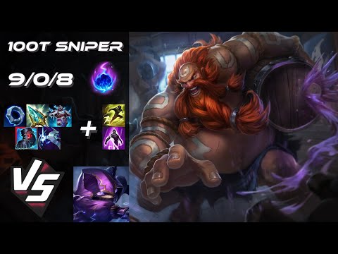 100 Thieves Sniper TOP Gragas vs Kennen - NA Grandmaster Patch 25.S2.4